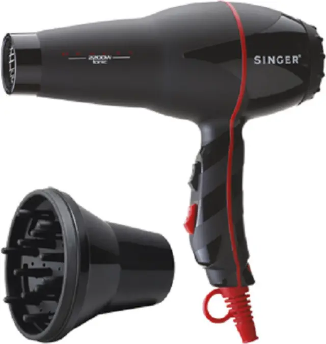 Singer Beauty AC Ionic Επαγγελματικό Πιστολάκι Μαλλιών 2200W 3
