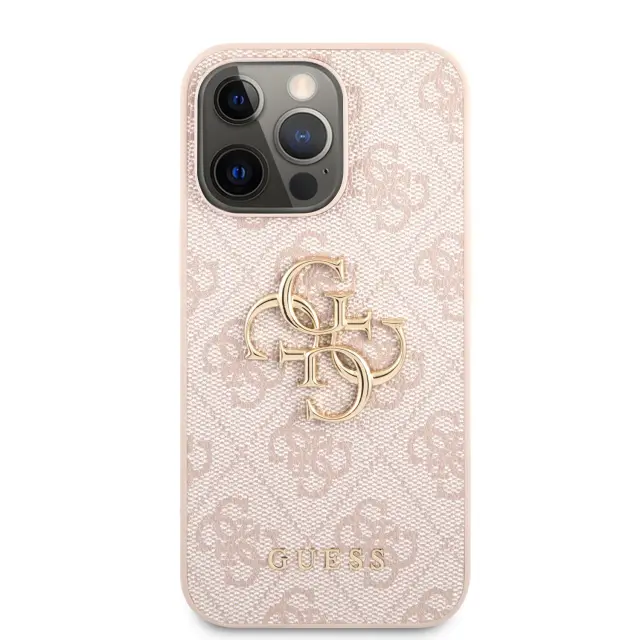 Guess PU 4G Metal Logo Case for iPhone 13 Pro Pink 2