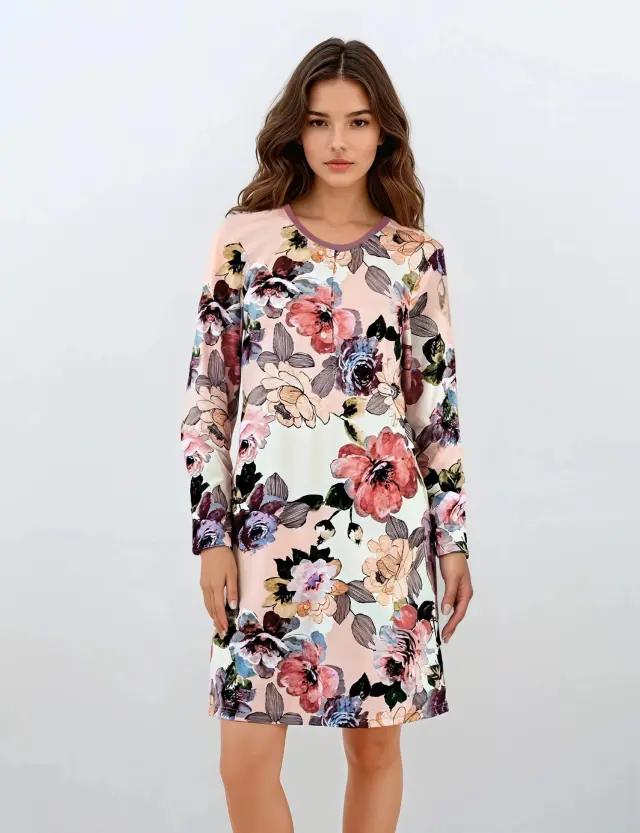 W767 - Type - NIGHTGOWN ROMATIC FLOWER - S 2