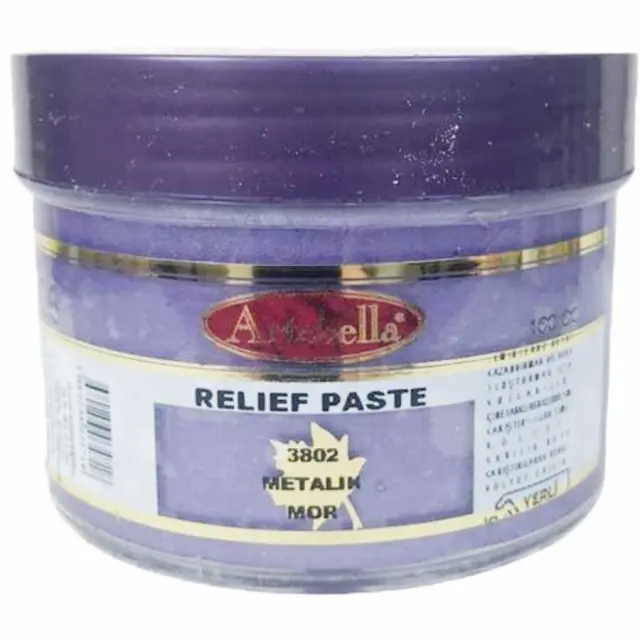 Artebella Μεταλλικη Πάστα Relief - 3802 Purple - 160ml