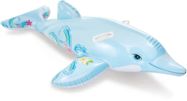 Intex Lil Dolphin Ride On (58535NP) - Φουσκωτό Μικρό Δελφινάκι Με Δύο Σταθερές Λαβές - 175x66εκ - 3+Χρ.