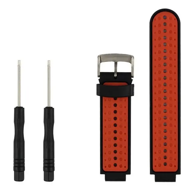 Λουράκι Σιλικόνης Silicone Strap Για Forerunner 220/ 230/ 235/ 620/ 630735XT - Μαύρο Κοκκίνο OEM 2