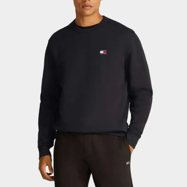Tommy Hilfiger - Ανδρική Μπλούζα Φούτερ Reg Badge Crew Ext DM0DM20660-BDS Μαύρο - XL