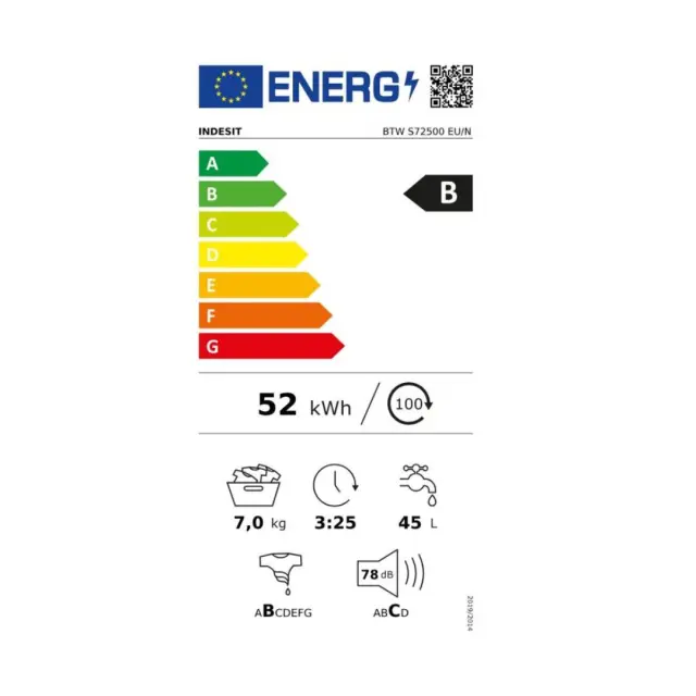 ΠΛΥΝΤΗΡΙΟ ΡΟΥΧΩΝ BTW S72500 EU/N INDESIT 3