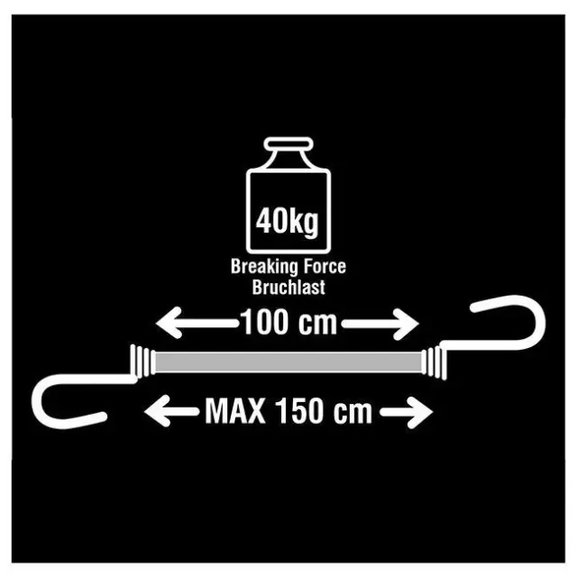 Master Lock 3022EURDAT - Χταπόδι 2 άκρων με διπλό γάντζο, 2 τεμ 100cm 3