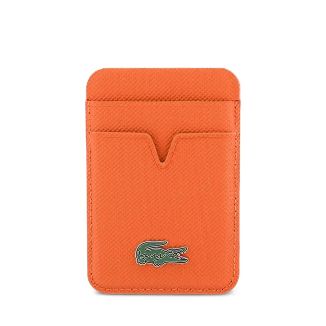 Lacoste PU Iconic Petit Pique MagSafe Wallet Orange 2