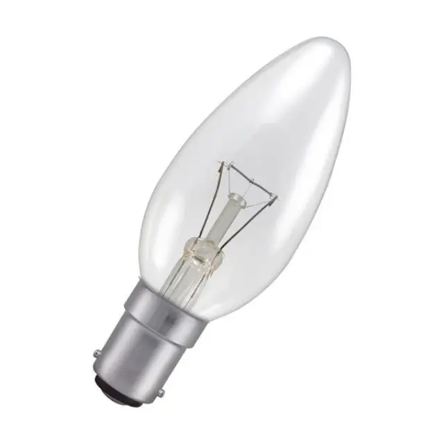 Incandescent Bulb 40W Clear Candle B15d