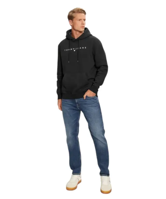 Tommy Hilfiger - Ανδρικό Φούτερ Tjm Linear Logo DM0DM20746-BDS Μαύρο 2