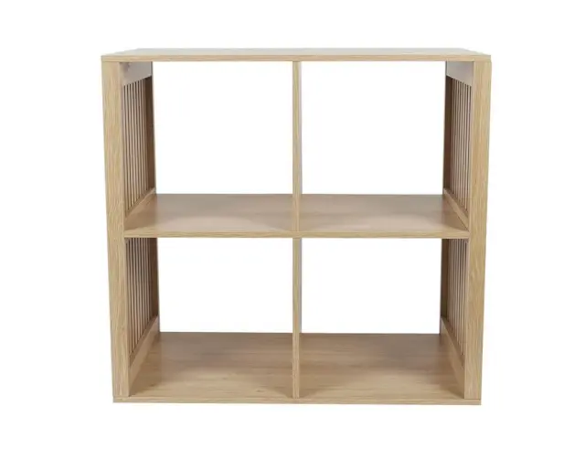 Ραφιέρα Οργάνωσης Klaus Home Deco Factory με 4 ράφια και διαστάσεις 69.6x66x32cm - Συνδυάζεται με κουτιά αποθήκευσης - Σε απόχρωση Ξύλου HD0241FS 2
