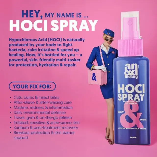 A.N.D. Beauty Hocl Spray Σπρέι υποχλωριώδους οξέος για Επούλωση, Ακμή & Εγκαύματα 100ml 3