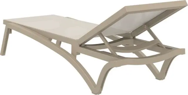 Ξαπλώστρα PACIFIC Dove Grey PP/Textilene 193x68x35cm 3