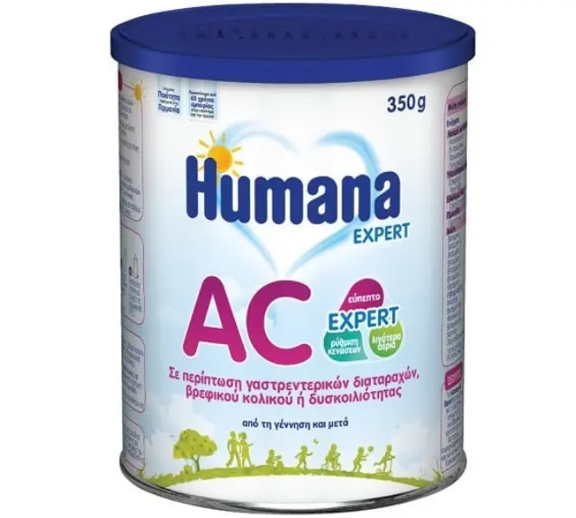 Humana AC Expert 0m+ Βρεφικό Γάλα σε Σκόνη απο την Γέννηση για Κολικούς και Δυσκοιλιότητα, 350gr