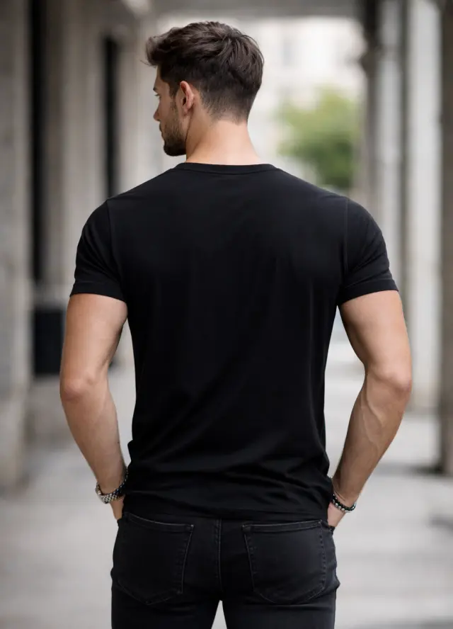 T-shirt Noshame® Μαύρο με τύπωμα - 3026017 - XXL 2