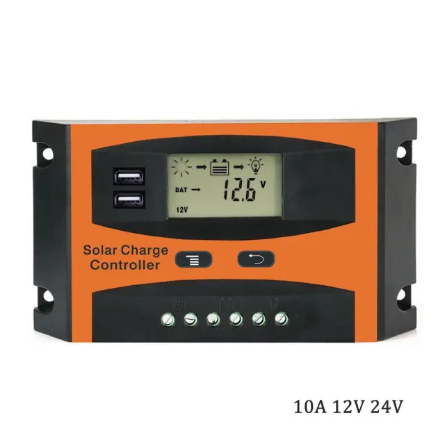 Ρυθμιστής φόρτισης μπαταριών 10A PWM 12V/24V