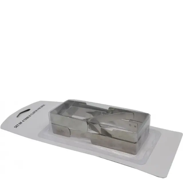 Σετ 4 Τμχ INOX Πιάστρες Τραπεζιού 776559
