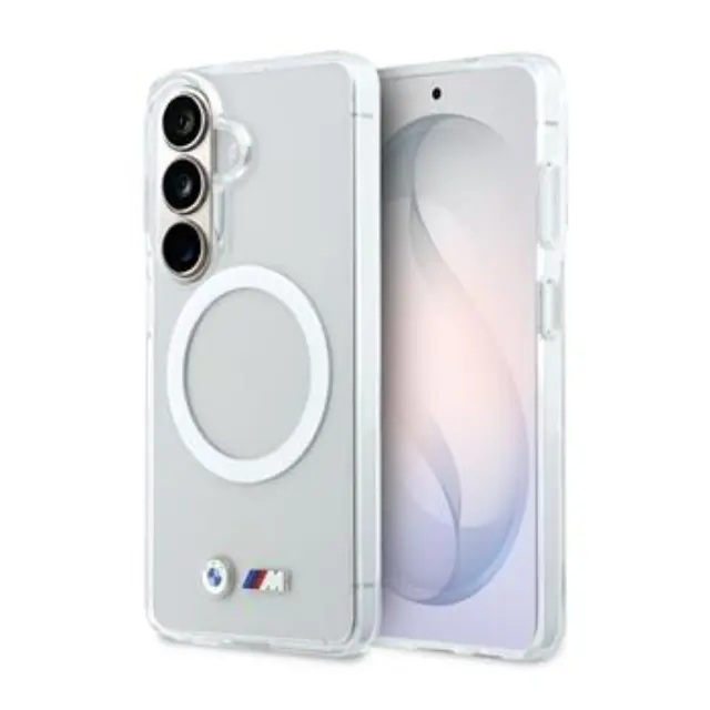 BMW M IML Metal Metal Logo Magnetic Case for Samsung Galaxy S26 Transparent