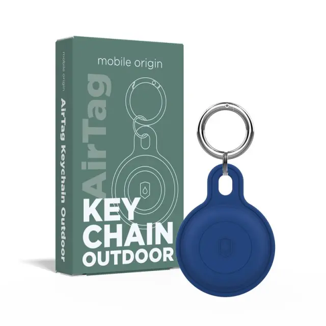 Mobile Origin Airtag Outdoor KeyChain, blue