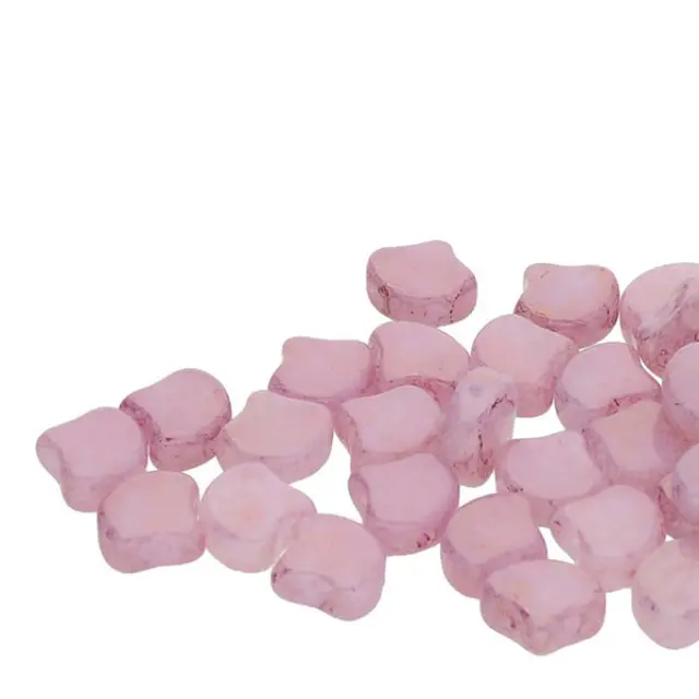 Χάντρα Matubo Ginko 7.5mm - White Opal Violet Terracotta ~10gr