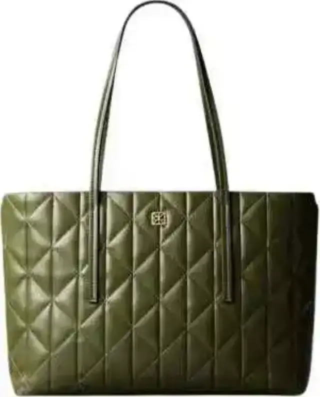 Calvin Klein Γυναικεία Μικρή Τσάντα Emblem Quilted Tote Bag Πράσινη