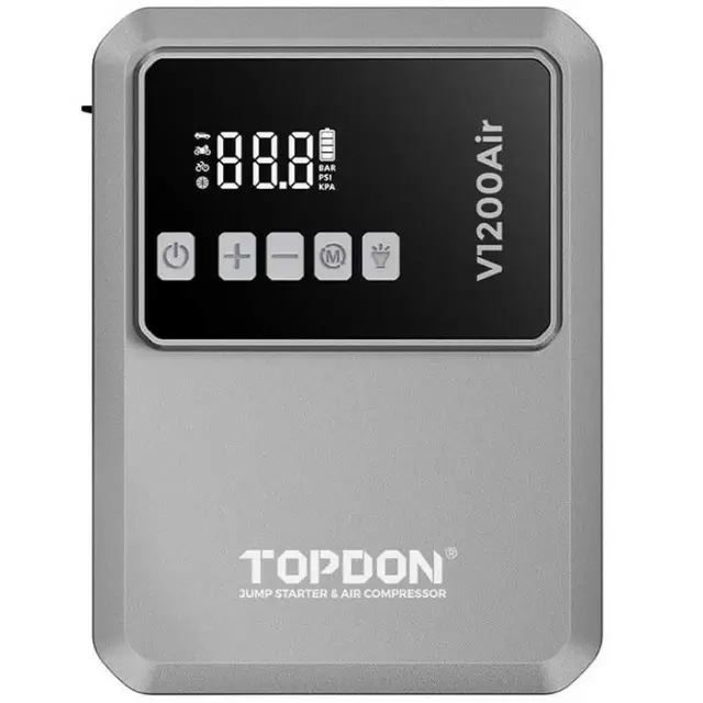 ΕΚΚΙΝΗΤΗΣ & ΑΕΡΟΣΥΜΠΙΕΣΤΗΣ ΜΠΑΤΑΡΙΩΝ 1200A TOPDON V1200AIR