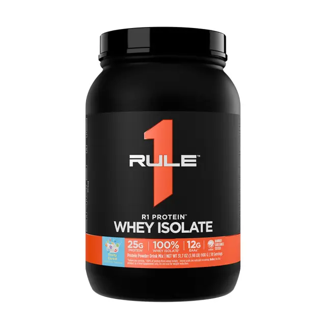Rule1 R1 Protein Whey Isolate Fruity Cereal, 2 lbs