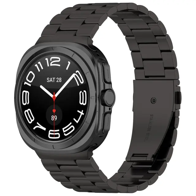 Techsuit - Watchband (W010) - Samsung Galaxy Watch Ultra 1 / 2 2024-2026 (47 Mm) - Μαύρο