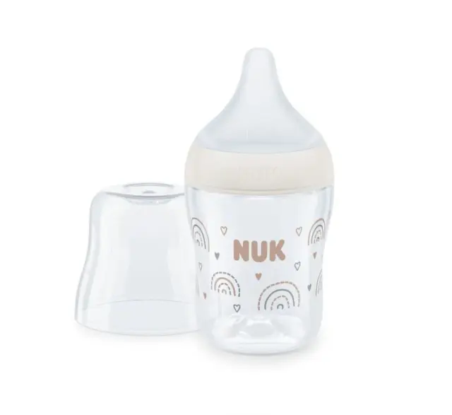 Nuk Γυάλινο Μπιμπερό Perfect Match Temperature Control με Θηλή Σιλικόνης 120m (0+μηνών) 2