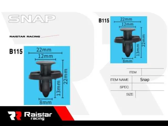 Σετ συνδετήρες αυτοκινήτου - 10pcs - R-F16101-17 - 180859 2