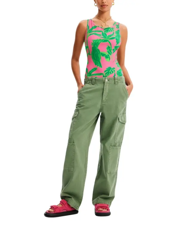 Desigual - Γυναικείο Κορμάκι Tropical 23SWQK20-3022 Ροζ 2