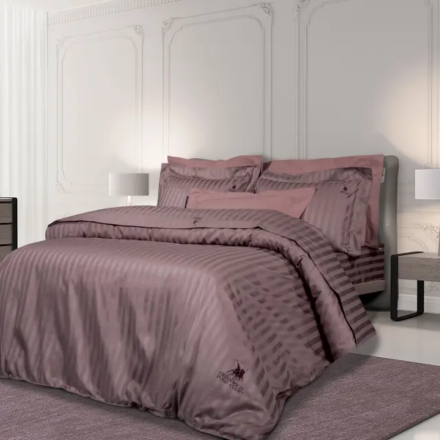 Σετ Σεντόνια 270Χ280 King Size Χωρίς Λάστιχο Cotton Premium Greenwich Polo Club 2155 Μπορντώ