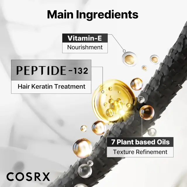 Cosrx Peptide 132 Ultra Perfect Hair Bonding Oil Serum - Θρέψη, λάμψη + λείανση χωρίς λιπαρότητα,28ml 3