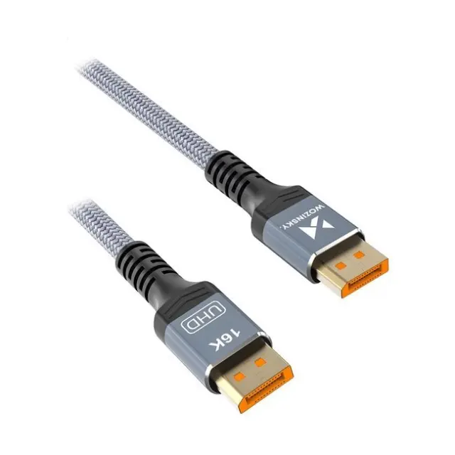 Wozinsky WPS-16AYL1S DisplayPort 2.1 Cable 80 Gb/s 16K@60Hz 8K@120Hz 4K@240Hz HDR HDCP DSC 1m Black