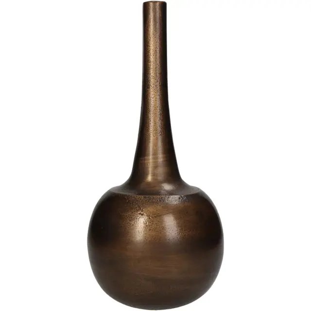 Βάζο Μπρονζέ Αλουμίνιο 13x13x32.5cm 3