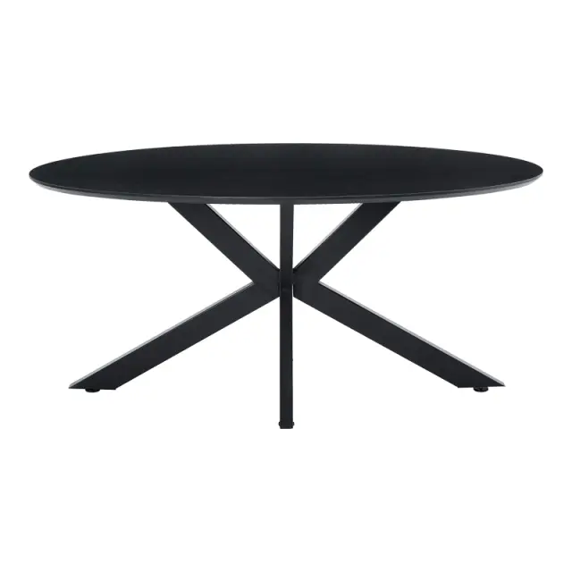 Τραπέζι Makrey pakoworld μαύρο mdf- μεταλλικά πόδια 160x90x75εκ 2