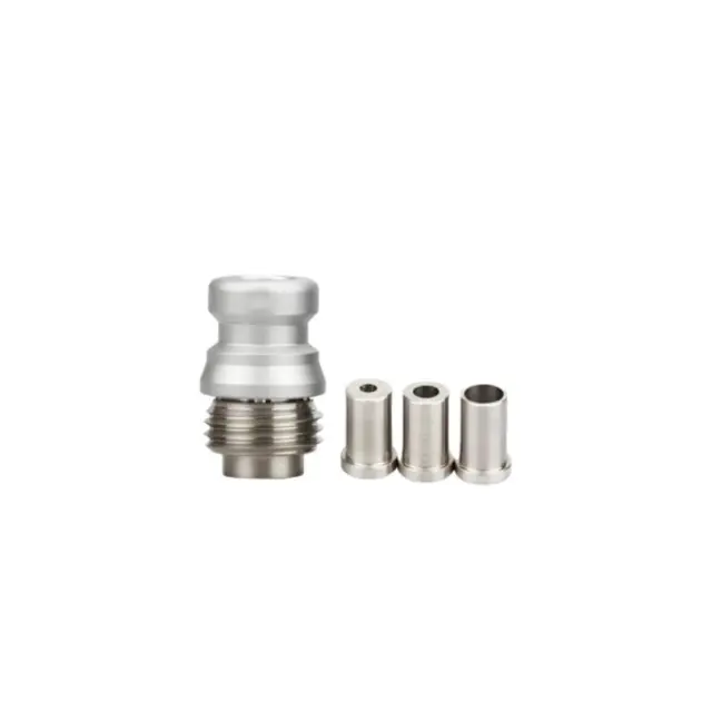 Nut Drip Tip With Inserts Billet Box - Silver