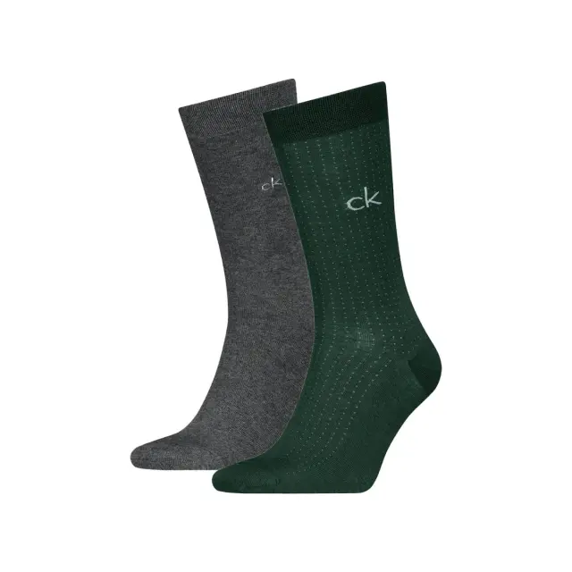 Calvin Klein Ανδρικές Κάλτσες Dropneedle Grid - 2 Ζεύγη, Χρώμα Forest Green - ONESIZE