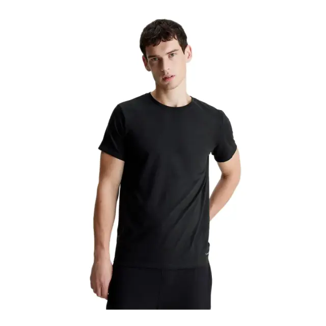 Calvin Klein Ανδρική Φανέλα Κοντό Μανίκι Cotton Classics - Τριπλό Πακέτο, Χρώμα Μαύρο-Λευκό-Γκρι - M 2