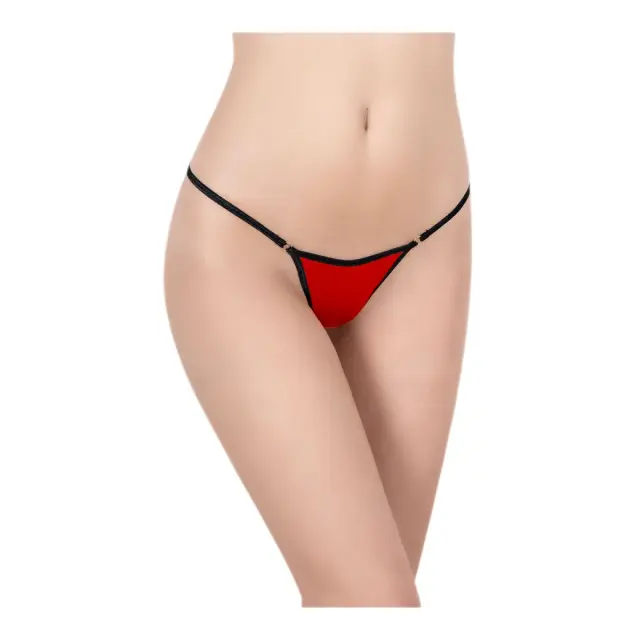 FMS Γυναικείο Micro G-String Σατέν, Χρώμα Κόκκινο