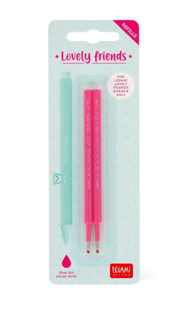 Legami Σετ 2 Ανταλλακτικά για Στυλό Gel - Lovely Friends - Pink