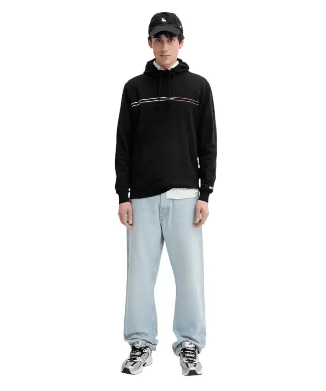 Tommy Hilfiger - Ανδρικό Φούτερ Regular Entry Graphic Hoodie DM0DM20847-BDS Μαύρο 2