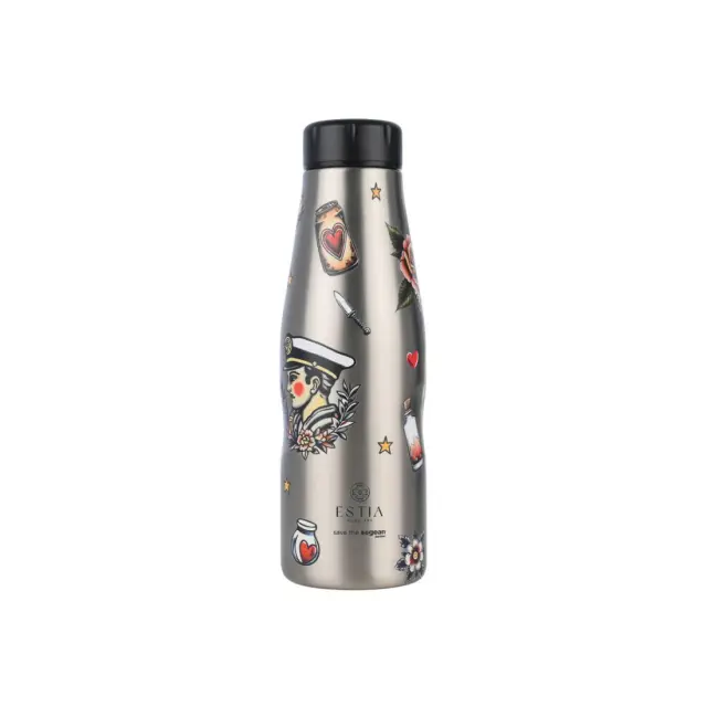 Estia Θερμός Travel Flask Save The Aegean 500Ml Old School Ink