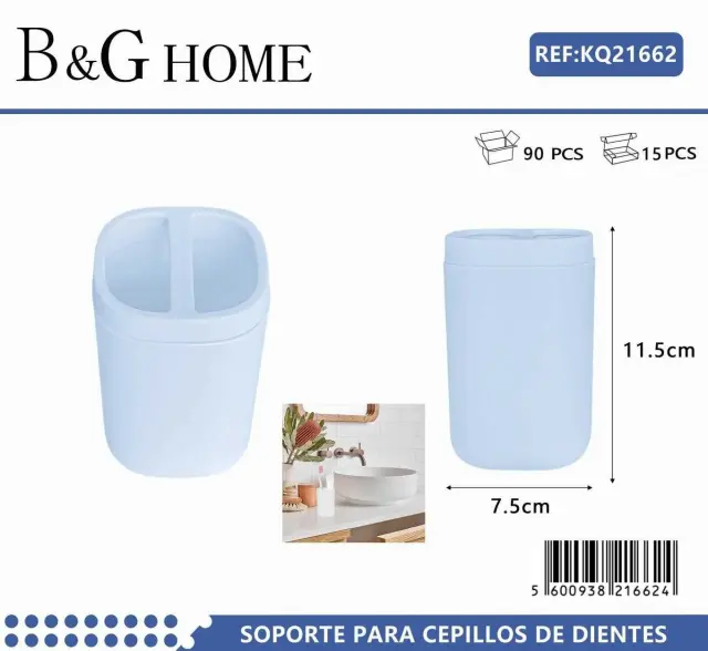 Θήκες οδοντόβουρτσας πλαστικές σε σετ 5Χ - Light Blue - 21662 2