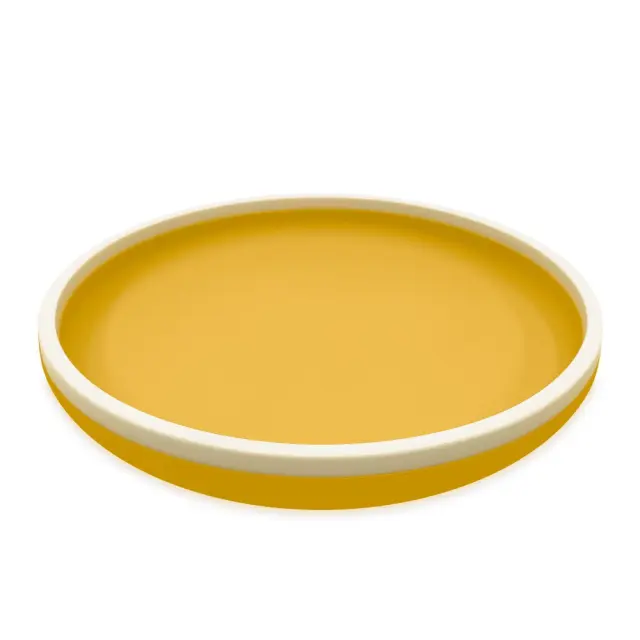 Πιάτο Σιλικόνης 18 cm - Κίτρινο - Smikkels Baby Oliver