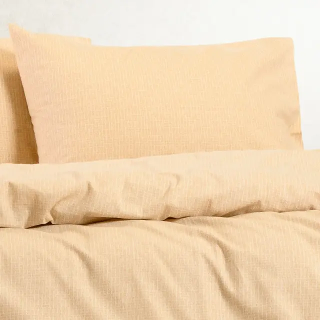 Σετ Σεντόνια 170x260 Μονά Φανελένια Winter Line Melinen Owen Beige 100% βαμβακερόΧωρίς Λάστιχο 2