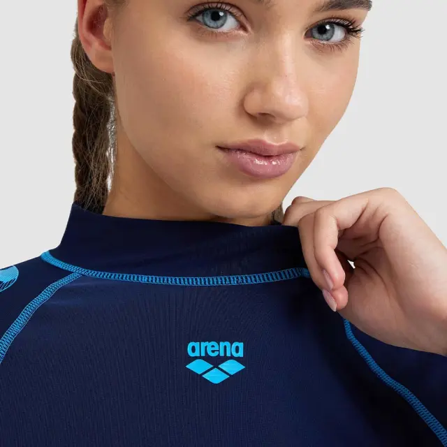 Arena Women's Rash Longsleeve UV Protection Swim Suit Vest Μπλε Σκούρο 006289-780 (Arena) 3