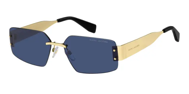 Marc Jacobs Unisex Γυαλιά Ηλίου με Χρυσό Μεταλλικό Σκελετό και Μπλε Φακό MARC 875/S LKS/KU