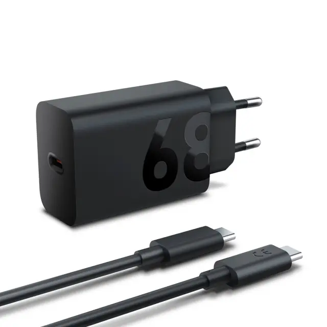 Lenovo Φορτιστής με Θύρα USB-C και Καλώδιο USB-C - USB-C 68W Μαύρος (ZG38C05739)