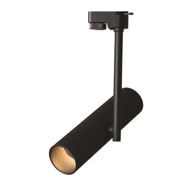 ΣΠΟΤ ΡΑΓΑΣ 2 ΓΡΑΜΜΩΝ GU10 Φ53x200mm ΜΑΥΡΟ Μαύρο