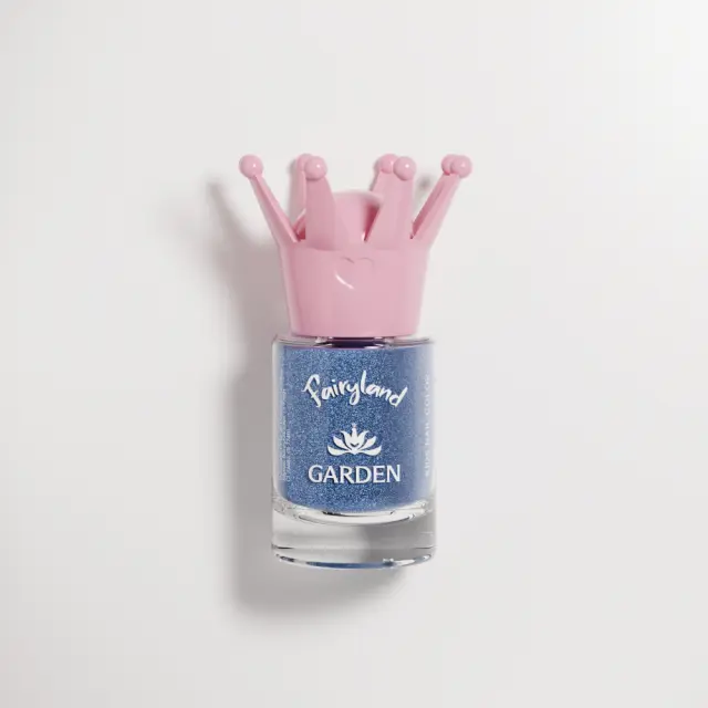 Garden Fairyland Nail Polish Glitter Blue Betty 1, Παιδικό βερνίκι νυχιών με άρωμα φράουλα, 7.5ml
