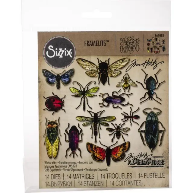 Μήτρες Sizzix Framelits Dies, Έντομα, σετ 14 τεμ. 2
